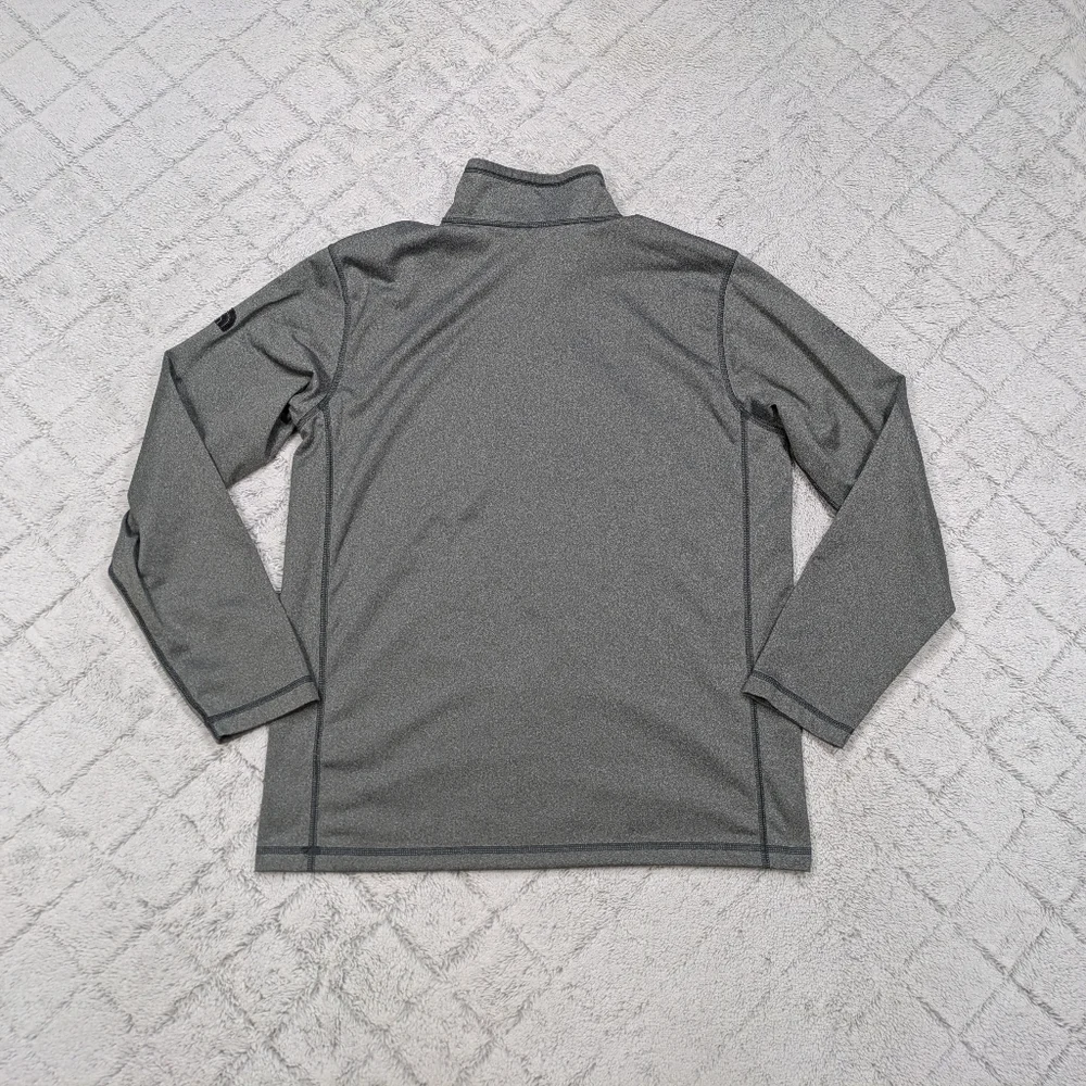 The North Face Jacket Men's L Gray Tech ¼ Zip Fleece Smooth Faced Outdoor Hike